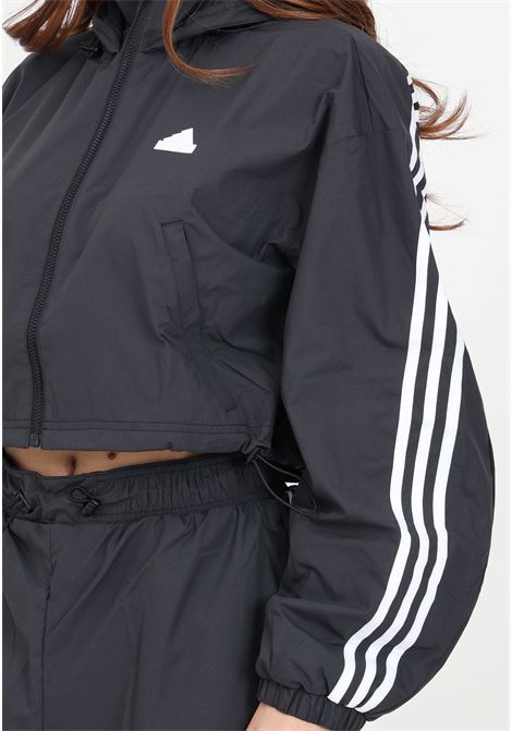 Future icons 3 stripes black and white women's jacket ADIDAS PERFORMANCE | IS3660.